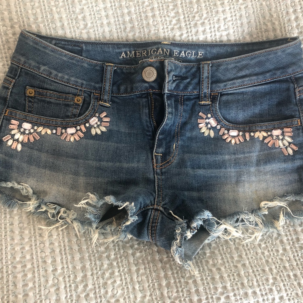 American Eagle Denim Jean Shorts size 0
